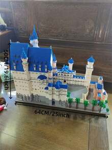 11810 Pcs World Famous Big Architecture Swan Lake Castle Micro Blocks Set, Model Building Kit, Creative Building Game For Adults Toy Building Set For Any Hobbyists,Birthday Gift. - Color Box - View 3