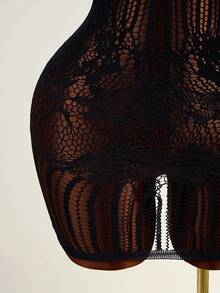 Zestiva Women's Hollow Out Sheer Beach Cover Up - Black - View 6