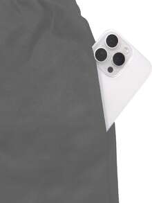 Gym Rark Men's Drawstring Waist Double Layer Sports Shorts - Grey - View 5