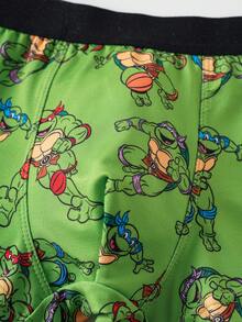 TEENAGE MUTANT NINJA TURTLES | SHEIN 忍者神龟图案男童平角内裤 - 綠色 - 查看 11