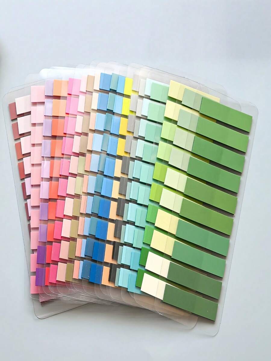 4000 miếng dán chỉ mục, 200 tờ/gói, 20 mẫu mã, nhãn dán tự dính, đánh dấu trang, giấy ghi chú dùng cho trường học, văn phòng phẩm, lớp học, học sinh, giáo viên. - Nhiều màu - Xem 1