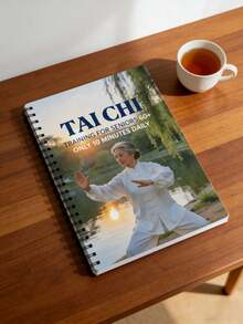 1pc Tai Chi Themed Planner, Spiral-Bound Notebook, Perfect Gift For Tai Chi Enthusiasts Suitable For Study Office Work And Back-To-School Season - multicolor - View 4
