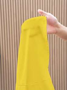 SHEIN Slayr 2025新款锐舞/复活节服装，复古富豪风，乡村音乐会服装，外出服装，仙女风，音乐节服装，热带度假女装，适合白色春夏，女士夏季服装，夏季，锐舞，欧洲夏季，春季服装，大码女士西式服装，音乐会，毕业典礼服装，日常通勤百搭设计，女士商务休闲装，简约休闲基础款沙滩短袖荷叶边衬衫，娃娃裙，不对称下摆中长连衣裙，长款连衣裙 - 黃色 - 查看 10