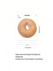 1set Personalized Food-Shaped Sticky Note, Perfect For Decorating, Making Donut Memos, Craft Albums, And Journals, Ideal For Back-To-School Season. - Multicolor - View 12