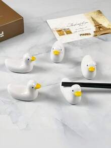 Cirelle 1pc Ceramic Chopstick Holder And Cutlery Rack, Duck Shaped Chopstick Pillow Storage Rack, Suitable For Cutlery Racks, Knife Fork Spoon Racks, Table Decoration Ornaments, Creative Spoon Fork Racks, Kitchen Chopstick Placement Racks, Suitable For Christmas, Halloween, New Year Gifts - View 11