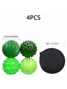 4/8PCS Magnetic Silicone Ball Set Textured Fidget Toys Assorted Colors Black Green Pink Purple Stress Relief For Office Classroom Company All Year Use - New model - View 13