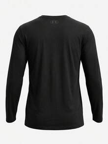 Under Armour Left Chest Men's Long Sleeve Shirt Black - Black /  / Pitch Gray - View 2