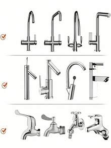 360° Rotatable Faucet Extender For Kitchen Sink – 2 Water Flow Modes (Aerator & Shower), Splash-Free Long Reach Nozzle, Universal Bathroom Faucet Attachment, Water Saving Aerator, Easy To Install - Silver - View 4