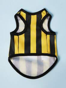 PETSIN Áo thun cho chó mèo đa năng số 15 màu vàng đen sọc in họa tiết, thời trang, thoải mái, kiểu áo tank top. - Nhiều màu - Xem 7