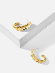 MOTF PREMIUM Pendientes de metal con pre-baño de oro - Amarillo Oro - Ver 4