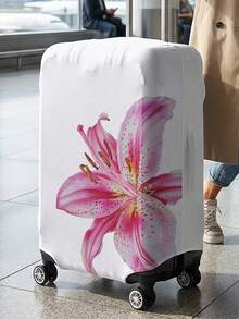 ROMWE Kawaii Vỏ bọc bảo vệ hành lý họa tiết hoa ly hồng, phù hợp với hành lý có kích thước từ 18-32 inch, bao tay cầm hành lý, phụ kiện du lịch. - Hoa huệ - Xem 2