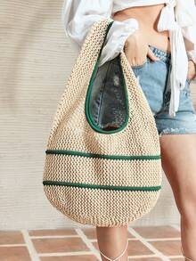 SHECARRY Stylish And Beautifully Woven Women's Shoulder Bags - Multicolor - View 7