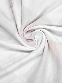 Blusa casual de mujer con estampado gráfico, cuello redondo, cómoda y con bloques de color, adecuada para uso diario y estacional - Rosa - Ver 3