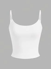 SHEIN EZwear 4件套女士紫色、粉色、黄色、白色紧身露脐休闲背心，适合夏季穿着 - 彩色 - 查看 3
