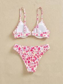 Swim Mod Bộ bikini mùa hè họa tiết hoa nhí gợi cảm dành cho nữ, bộ đồ bơi nữ, bikini cho nữ, bộ đồ bơi nữ, đồ tắm cho nữ, trang phục đi biển mùa hè cho nữ, đồ bơi - Nhiều màu - Xem 2