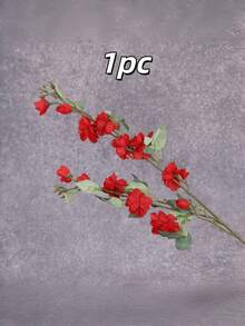 Faux Silk Camellia Flowers 8pcs, 90cm Long Stem Rose For Home Garden Office Decor, Housewarming Gift, All Season Table Arrangement - Red - View 7