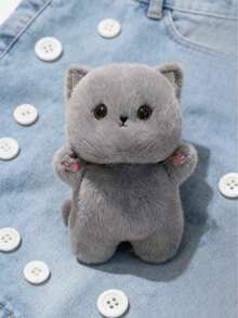 POKOJA LAND 可爱猫咪毛绒玩具，可爱站立猫咪毛绒玩偶，迷人黑猫毛绒娃娃，儿童生日礼物，儿童节礼物，情人节礼物，感恩节礼物及其他节日礼物，桌面床头装饰系列 - 彩色 - 查看 15