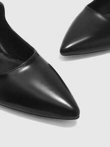 CUCCOO BIZCHIC Women's Pointed Toe Block Heel Black High Heels, Spring/Summer - Black - View 10