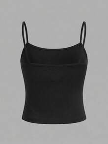SHEIN Girlism Conjunto de 2 piezas de camiseta y sujetador con pliegues minimalista y cómodo para niña preadolescente - Multicolor - Ver 2