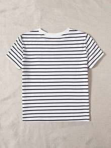 SHEIN EZwear 95%纯棉女士豹纹樱桃印花圆领休闲短袖T恤 - 彩色 - 查看 2