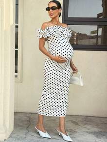 MaterniWear 夏季服装，孕妇工作服，孕妇工作套装，孕妇工作连衣裙，白色露肩波点连衣裙，适合孕妇，通勤或外出都很合适；优雅孕妇露肩荷叶边波点修身长裙，新款女装，露肩波点连衣裙，露肩中长连衣裙，新款女装，波点连衣裙，新款女装，休闲两件套，休闲套装，女士两件套服装，女士野餐连衣裙，女士波点连衣裙，白色波点连衣裙，女士休闲连衣裙，女士中长连衣裙，Zanea 女士连衣裙，Yisikado 连衣裙，修身波点连衣裙，紧身波点连衣裙，荷叶边连衣裙，波点孕妇连衣裙，女士波点连衣裙，时尚女士连衣裙，女士连衣裙，长袖紧身连衣裙，吊带中长连衣裙，白色长袖上衣，长款露肩上衣，黑色缎面连衣裙，动物园主题女装 - 白色 - 查看 9