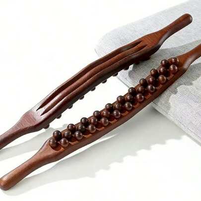 1pc Resin Double Row Massage Stick, Full Body Relaxation & Scraping Tool For Abdomen, Back & Muscle Relief, Home Spa Massage Tool