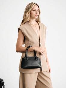 SHECARRY Ladies Handbag, Exquisite And Minimalist Commuter Bag - Black - View 7