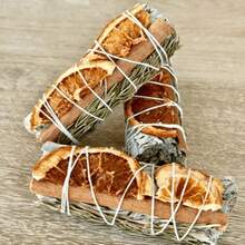 White Sage, Orange Cinnamon Sage Smudge Stick For Cleaning Money Space, Removing Negative Energy, Comes With Instructions - Multicolor - View 8