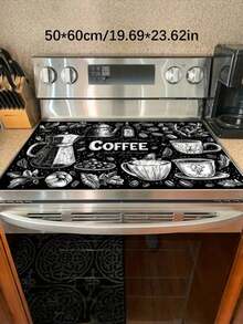 One-Piece, Flat Stove Guard Pad, With A Cover, Suitable For Kitchen Utensils. It Is Applicable To Induction Stoves, Glass Stoves, Multi-Functional Scratch-Resistant Pads, And Can Also Be Used As Mouse Pads For Ovens, Washing Machines And Dryers, As Well As Kitchen Decorations. - Multicolor - View 12