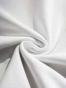 LOONEY TUNES X SHEIN 男宝宝夏季休闲可爱星星兔子印花短袖连体衣 - 黑與白 - 查看 5