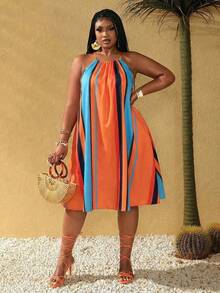 Women Midi Dresses - Multicolor 5 - View 3