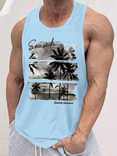 Manfinity RSRT Camiseta de tirantes azul claro talla estándar para hombre