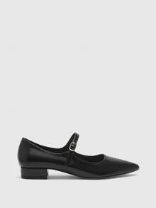 CUCCOO BIZCHIC Women's Pointed Toe Block Heel Black High Heels, Spring/Summer - Black - View 3