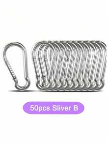 5/10/30/50个装登山扣钥匙圈散装弹簧钩钥匙链夹铝制D形环小登山扣，适用于背包旅行、露营、徒步旅行 - 彩色 - 查看 11