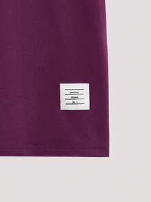 Whitmere Men's Shirt, Urban Casual Solid Color, Relaxed Fit, Spring Summer - Purple - View 5