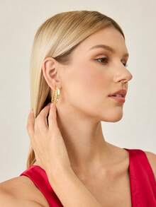 MOTF PREMIUM Pendientes de metal con pre-baño de oro - Amarillo Oro - Ver 5