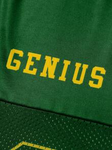 Aesthetic Post Men's Casual T-Shirt With Sporty Numeric Print - Army Green - View 4