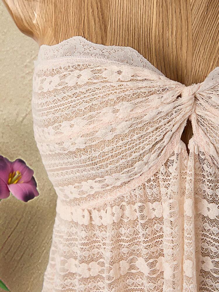 Bellisia Đầm vải dệt jacquard 2026SS, kiểu dáng ngọt ngào và dễ thương, thích hợp mặc ngoài đồ bơi đi biển cho nữ. - Nhiều màu - Xem 3