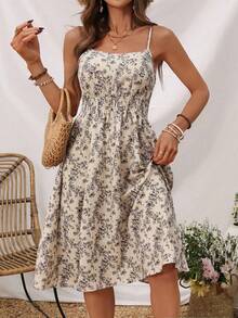 Breezaya Plus Size Spring French Countryside Summer Vacation Casual Elegant Dress - Multicolor - View 3
