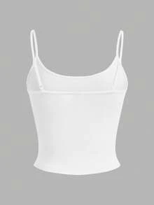SHEIN EZwear 4件套女士紫色、粉色、黄色、白色紧身露脐休闲背心，适合夏季穿着 - 彩色 - 查看 4