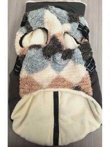 新款秋冬宠物服装，布艺牵引绳外套，宠物皮夹克，加厚保暖，猫咪服装，狗狗外套，猫咪加厚外套，宠物服饰，猫咪保暖套装，英伦风牵引绳加厚外套，新款皮夹克，保暖宠物加厚背心，秋冬必备 - 灰色 - 查看 15