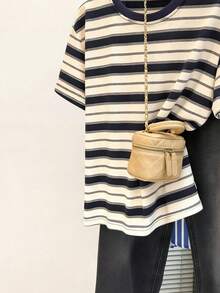 Resyla Women Striped Short Sleeve Round Neck T-Shirt - Multicolor - View 4