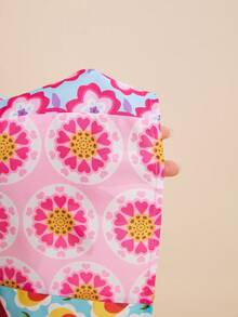 LOTSLUV Bộ đồ nữ mùa xuân/hè gồm áo maxi dài không tay xẻ tà cổ tròn in họa tiết màu pastel và quần dài in họa tiết (2 món). - Nhiều màu - Xem 8