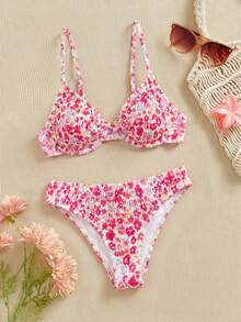 Swim Mod Bộ bikini mùa hè họa tiết hoa nhí gợi cảm dành cho nữ, bộ đồ bơi nữ, bikini cho nữ, bộ đồ bơi nữ, đồ tắm cho nữ, trang phục đi biển mùa hè cho nữ, đồ bơi - Nhiều màu - Xem 1