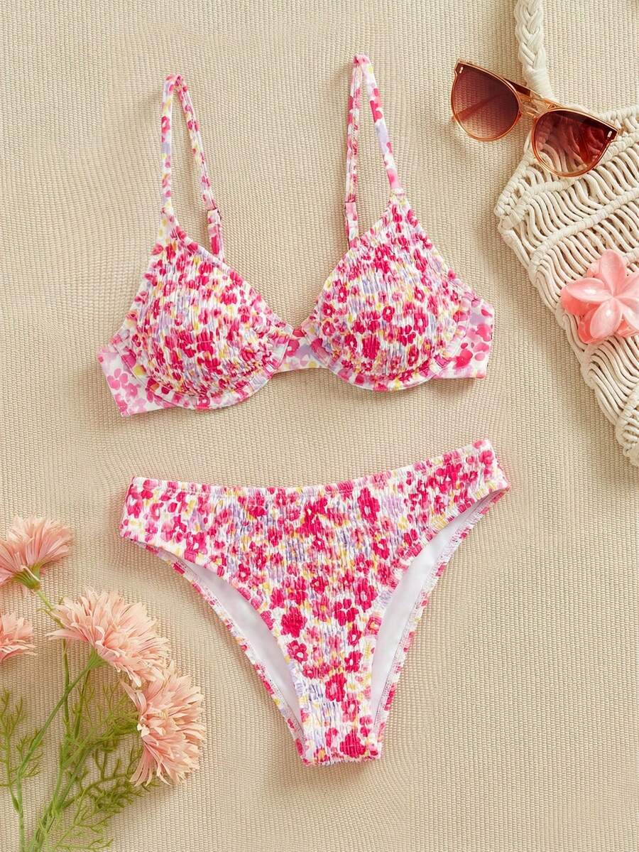 Swim Mod Bộ bikini mùa hè họa tiết hoa nhí gợi cảm dành cho nữ, bộ đồ bơi nữ, bikini cho nữ, bộ đồ bơi nữ, đồ tắm cho nữ, trang phục đi biển mùa hè cho nữ, đồ bơi - Nhiều màu - Xem 1