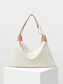 MOTF LADIES SHOULDER BAG, CASUAL VACATION HANDBAG. - Beige - View 5