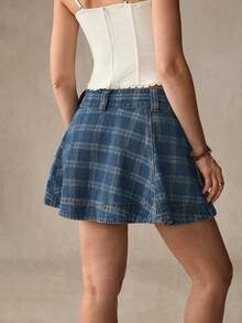 WESTFADE 女士牛仔裙 - 淺色水洗藍 - 查看 2