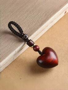 1 pièce Porte-clés en forme de cœur fait main pour couples. Porte-clé de voiture en bois. Cadeau parfait pour la Saint-Valentin, les amoureux, les amis. Cadeau romantique avec gravure sur bois. Accessoire de voiture, décoration de maison, cadeau de fête - multicolore - Voir 9