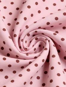 MainGRL Women's Casual Tight Halter Neck Camisole, Women's Summer Outfit, Y2K Style, Polka Dot Print - Multicolor - View 5