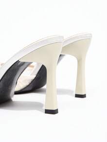 CUCCOO CHICEST New Fashion Versatile Rhinestone Bowknot Strap Stiletto Heel Sandals For Christmas Elegant Shoes Wedding Shoes Spring Shoes Bride Shoes - Beige - View 7